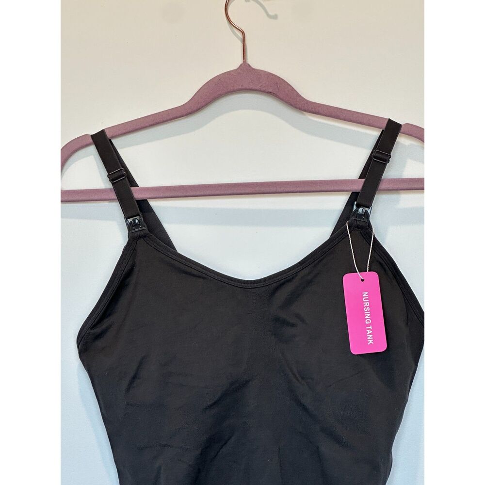 NWT Nursing Tank Top Camisole Dark Gray Size Mediuim - Picture 5 of 6